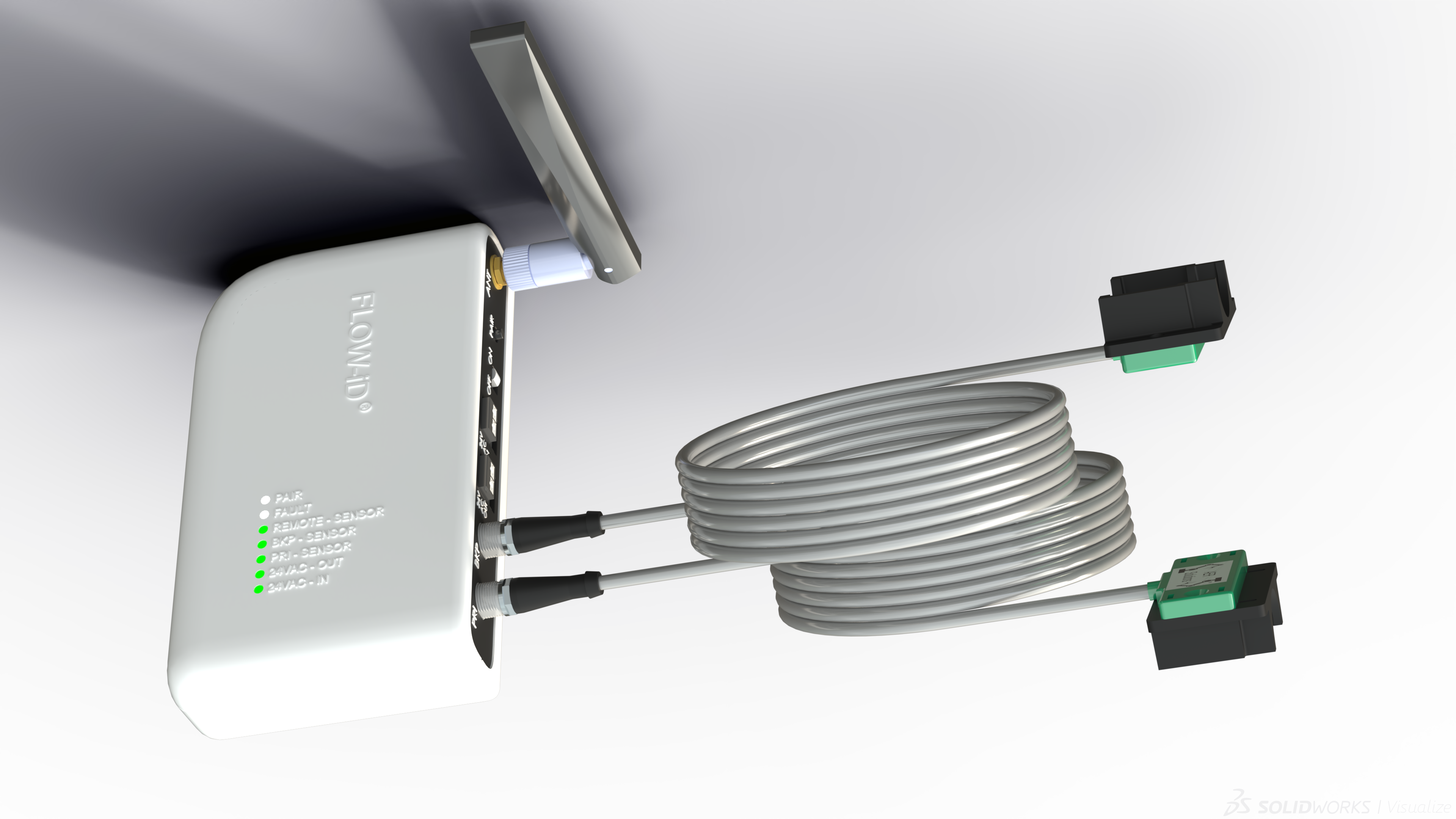Flow-ID device with sensor cables