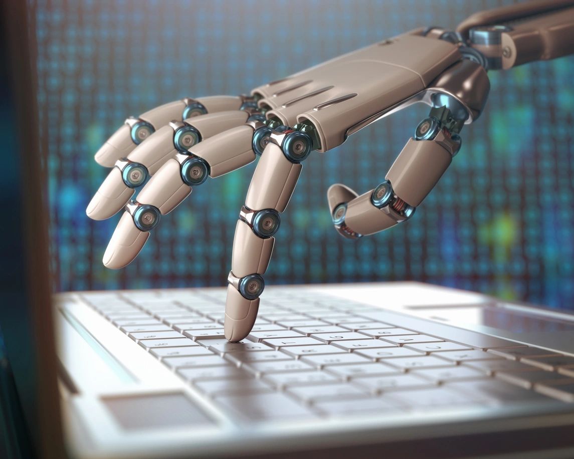 Robotic hand futuristic technology